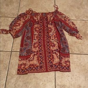 Knee length strapless dress